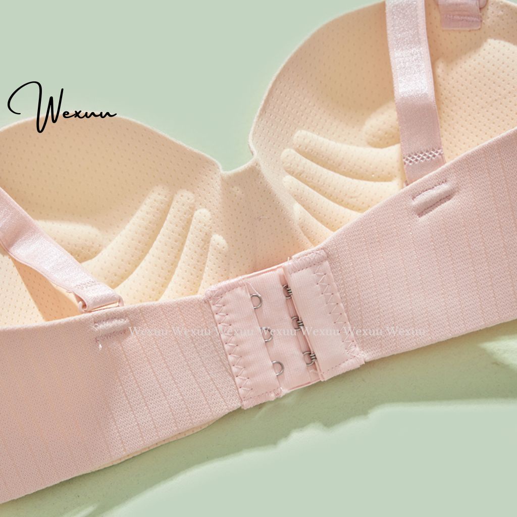 Áo cúp ngực Wexuu Design đệm kép dày vừa phối nơ sọc mút mềm thông hơi thoáng khí - AV42