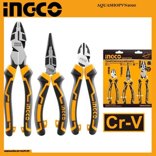 Bộ 3 kìm răng, cắt & nhọn cao cấp ingco hkhlps2832