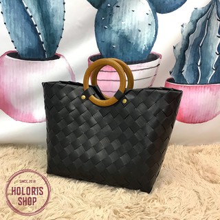 Túi Xách Đan Tay Quai Gỗ Size Lớn (100% ẢNH THẬT)