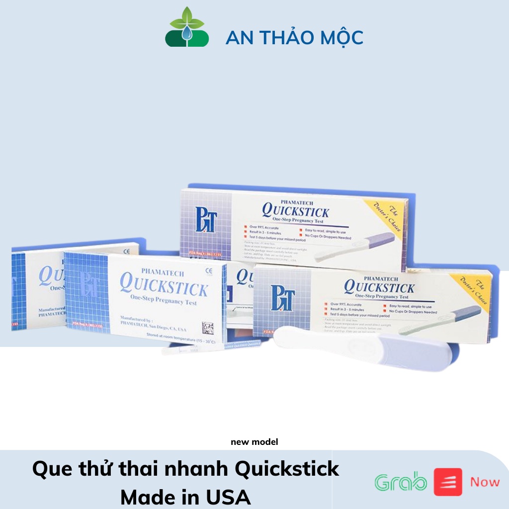 Que thử thai Quickstick giúp phát hiện thai sớm nhanh chính xác.Made in USA.anthaomoc