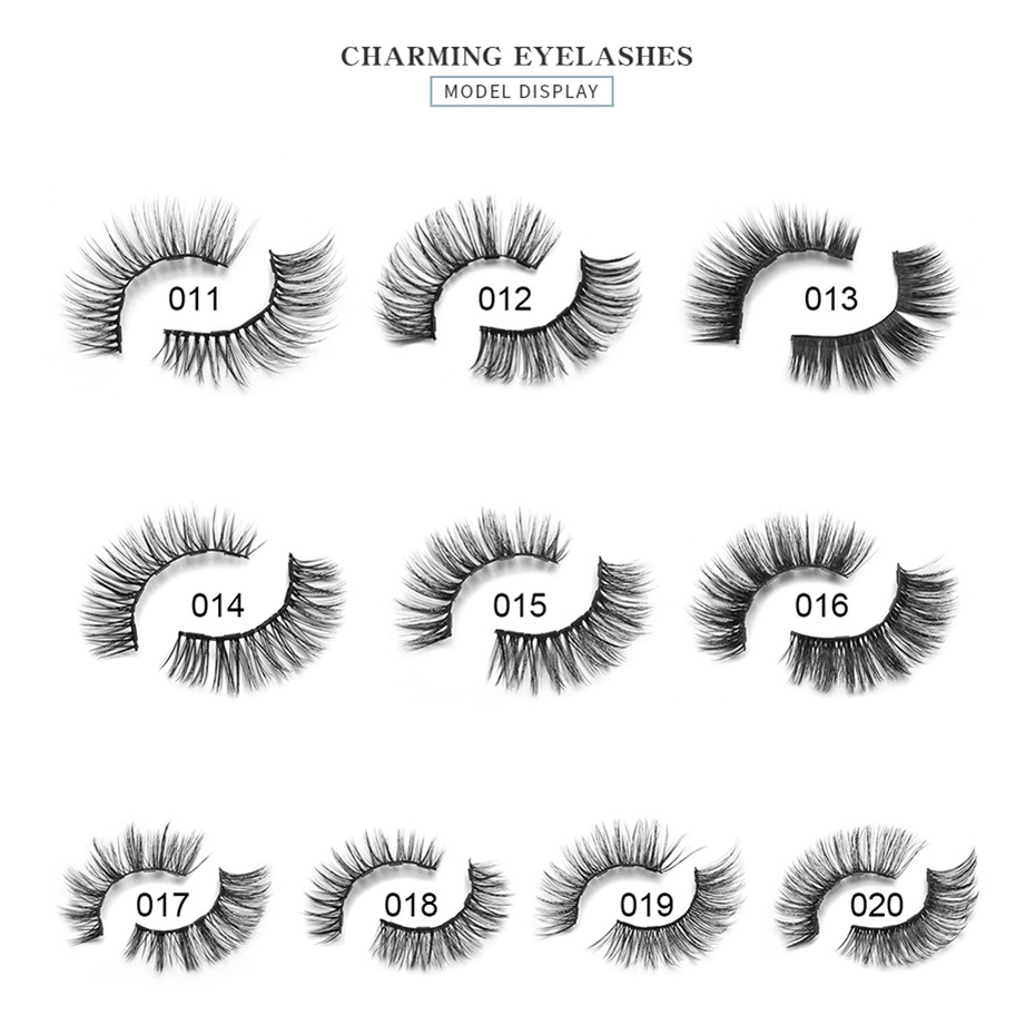 Bộ 3 Cặp Lông Mi Giả Từ Tính Kèm Bút Kẻ Mắt Và Nhíp Hishop Tiện Dụng