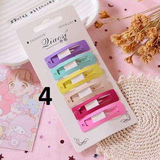 Set 6 Kẹp Tóc Sắc Màu Dễ Thương
