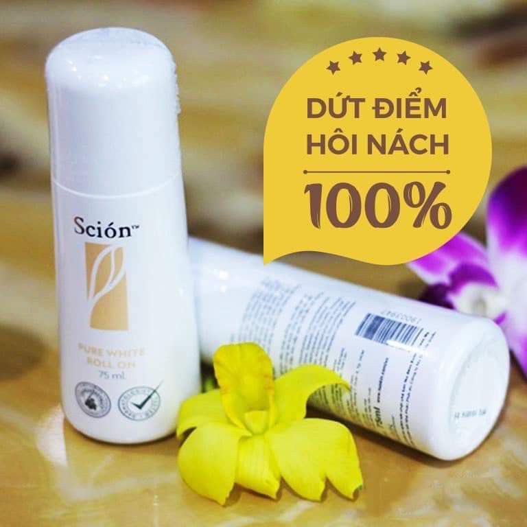 [Chính Hãng] Lăn Khử Mùi Scion Pure White Roll On 100% dứt điểm hôi nách 75ml