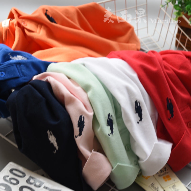 Áo Thun Polo Tay Ngắn Màu Sắc Đơn Giản Chất Liệu Cotton Mỏng Cao Cấp Thời Trang Cho Bé