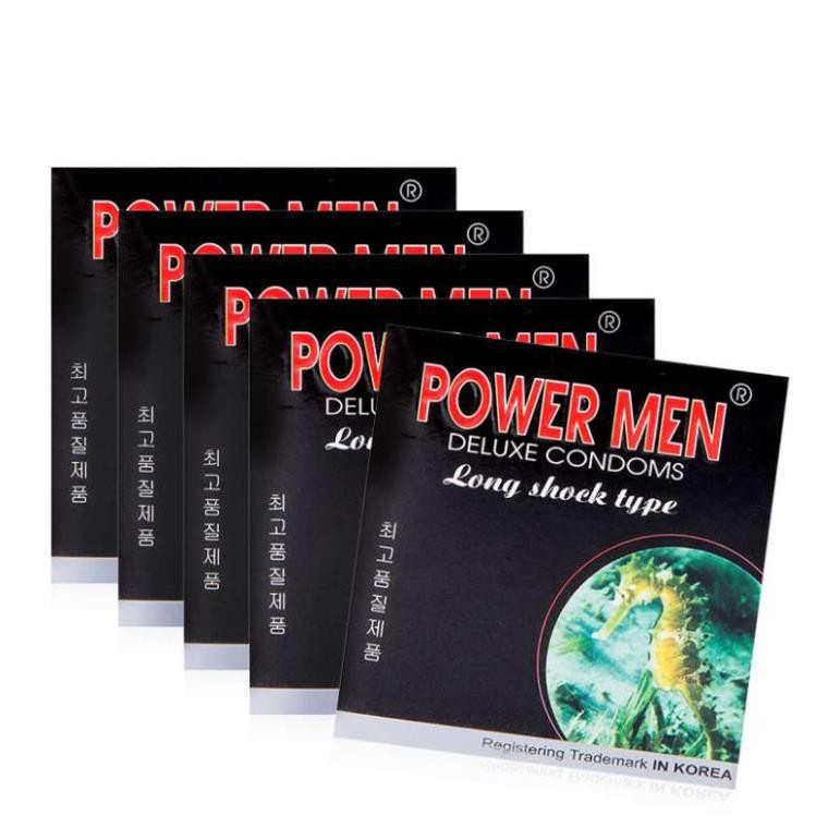 Bao cao su hộp 12c kéo dài thời gian Powermen Longshock BCSPM001