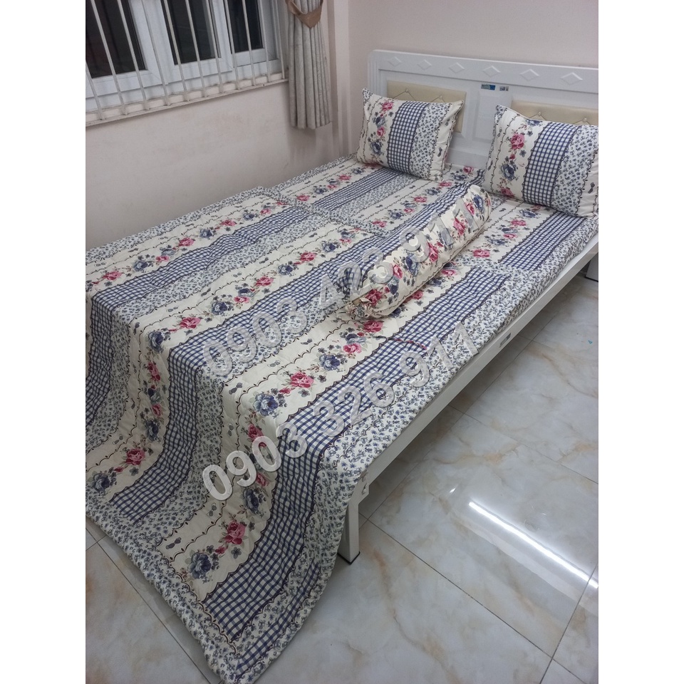 Bộ Ga mền Thắng Lợi 100% cotton có clip cận chất