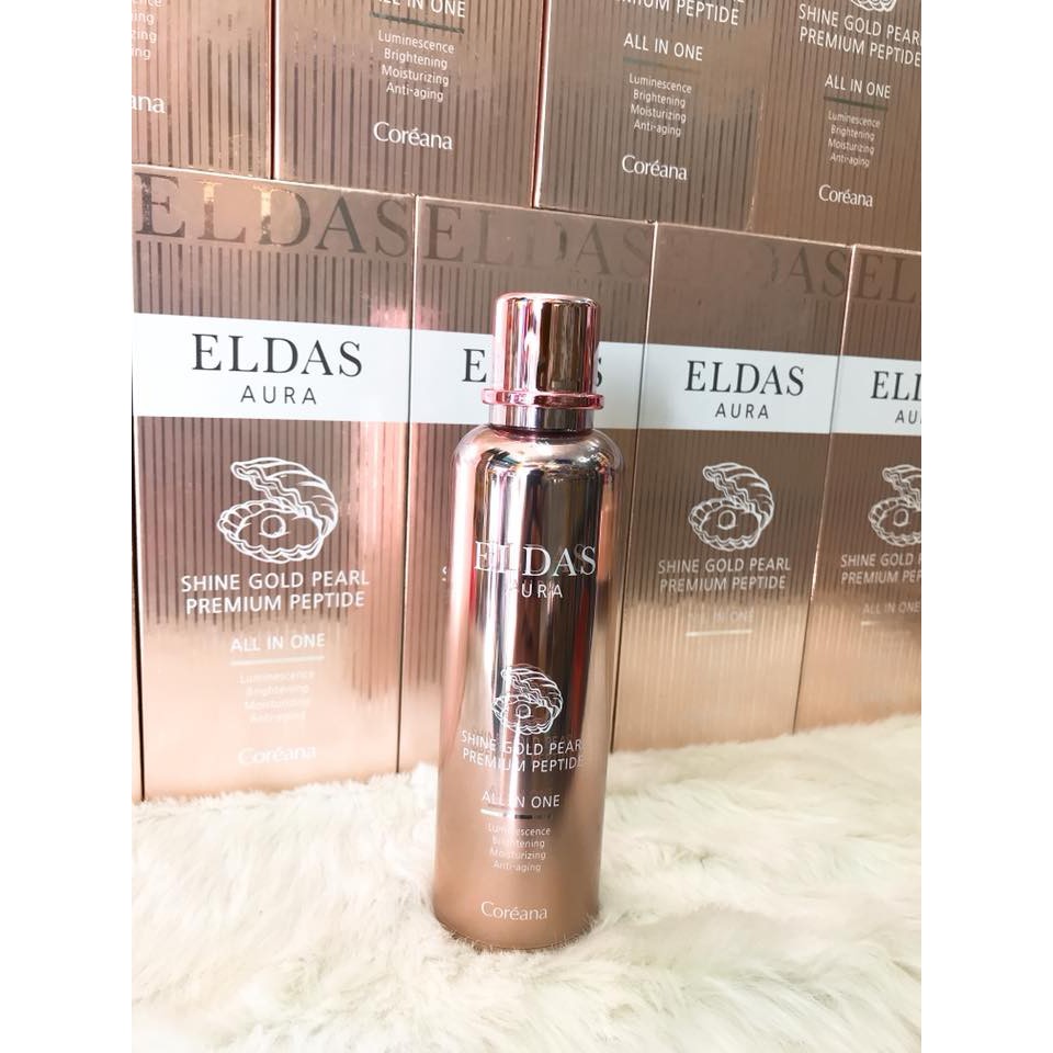 TINH CHẤT SERUM ELDAS AURA Shine Gold Pearl Premium Peptide (100ml/1chai)