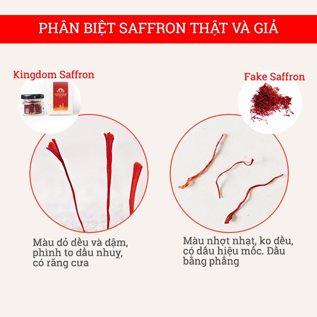 Combo saffron nhụy hoa nghệ tây Kingdom Herb chính hãng thượng hạng 1g x 3 hộp