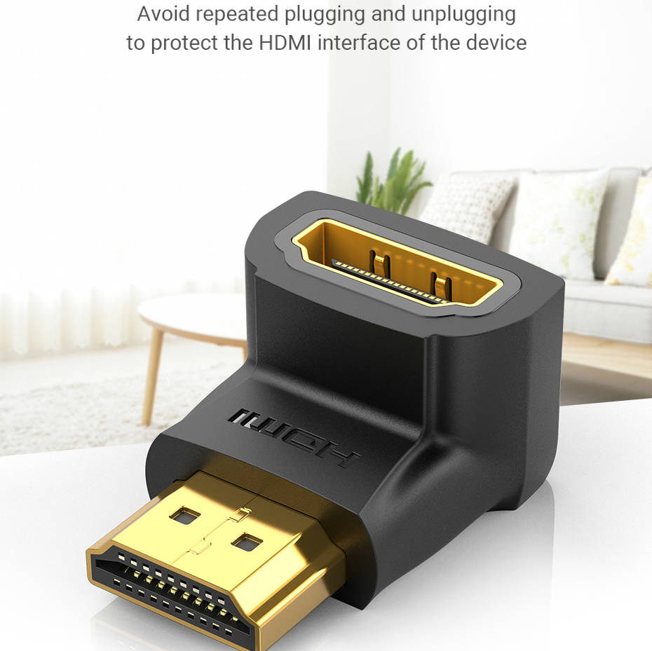 VENTION Đầu Chuyển Đổi HDMI 90 270 Độ Sang HDMI Cho HDTV PS4 Máy Chiếu Laptop 4K HDMI