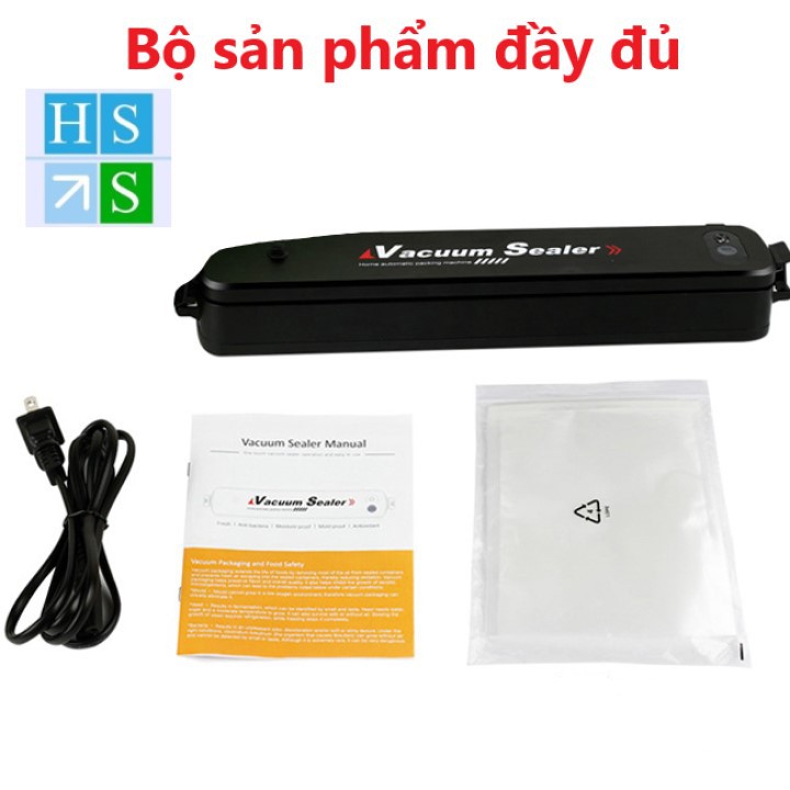 Máy hút chân không Vacuum Sealer bảo vệ thực phẩm đơn giản hiệu quả, kiêm máy hàn miệng túi - Tặng kèm 10 túi chân không