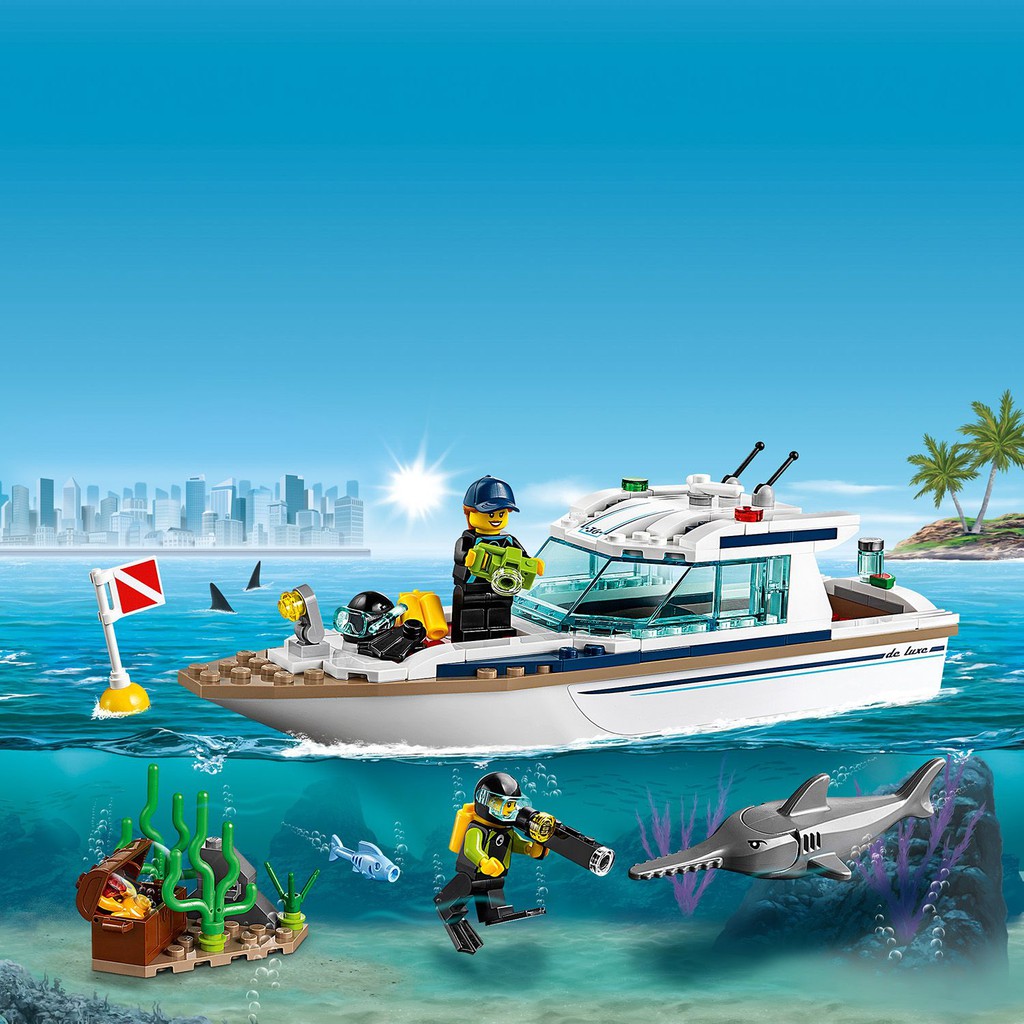 LEGO CITY 60221 Thuyền Buồm Lặn Biển ( 148 Chi tiết)