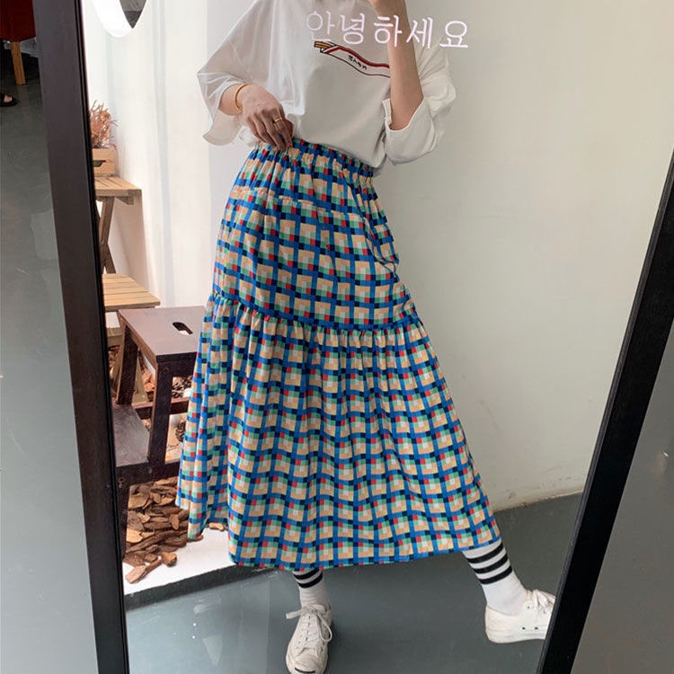 Đầm Hai Dây Dáng Rộng Họa Tiết Sọc Caro Ngọt Ngào Cho Nữ