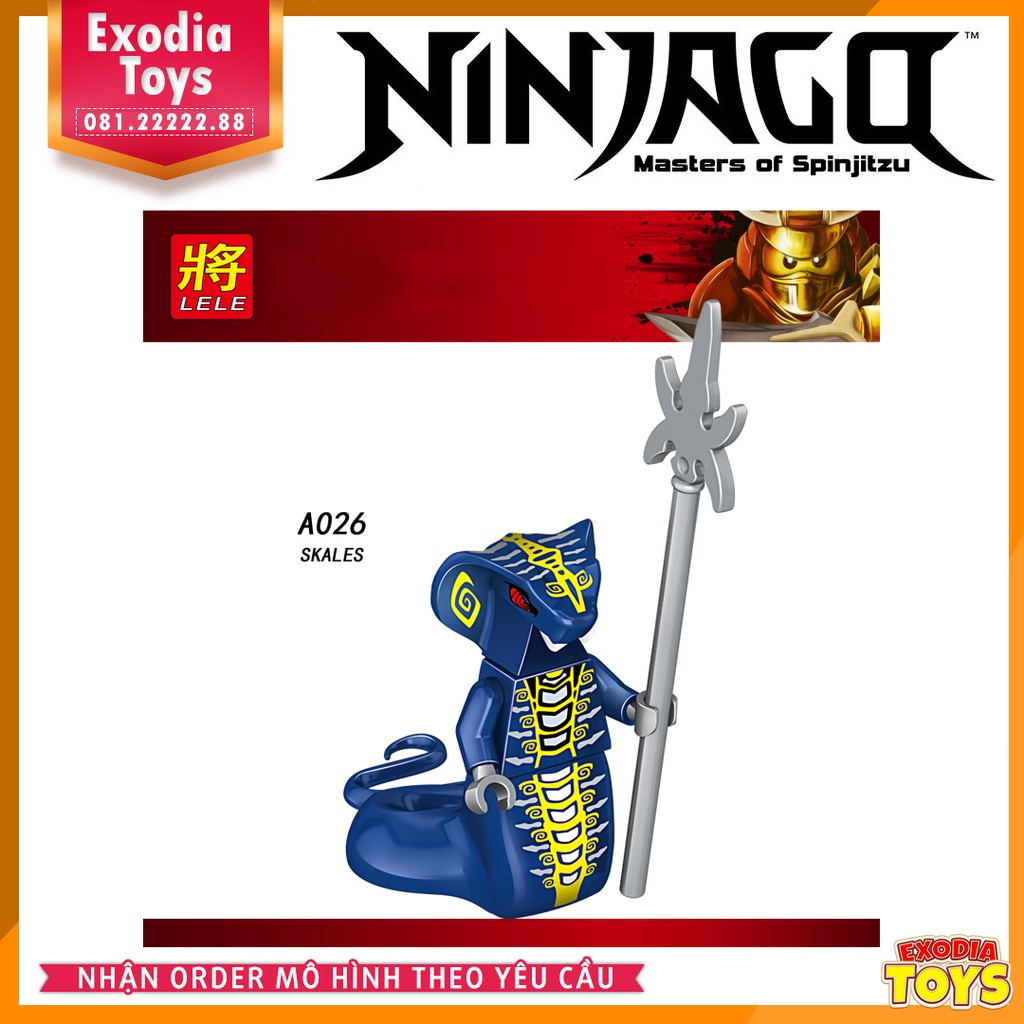 Xếp hình Minifigure Ninjago các quái vật Xà Tinh - Đồ Chơi Lắp Ghép Sáng Tạo - LELE A025-032