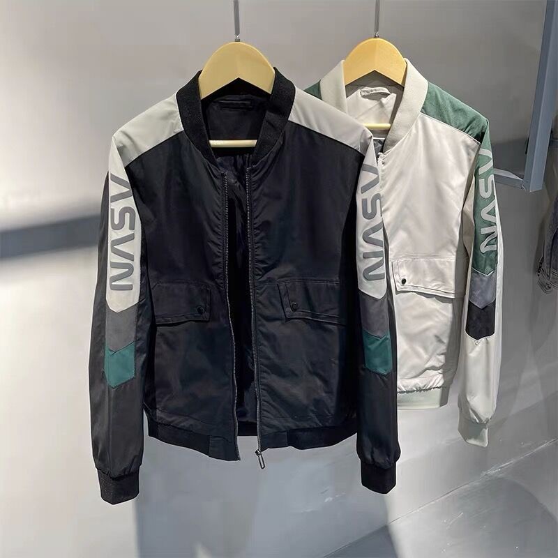 Áo Khoác Bóng Chày Tay Dài Dáng Ôm Kiểu Hàn Quốc Cá Tính Cho Nam