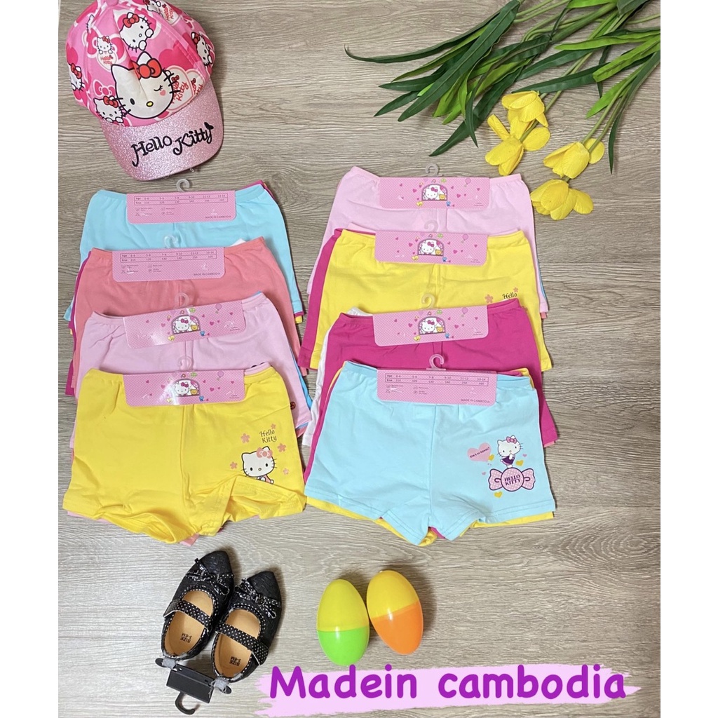 Combo 3c quần chip đùi kitty / quần ship loại 1 cho bé gái. Thun cotton mềm mịn bao đẹp size 110-200 cho bé từ 7-35kg