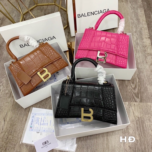 Túi chữ B da rắn sz 23