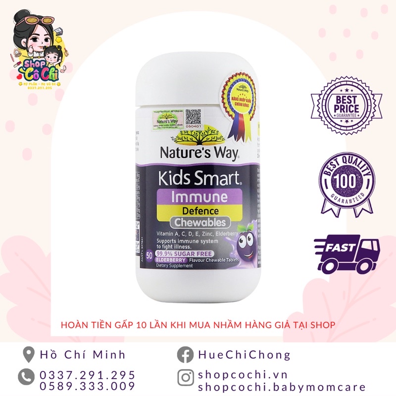 Natural Way Kids Smart Immune Defence tăng đề kháng cho trẻ