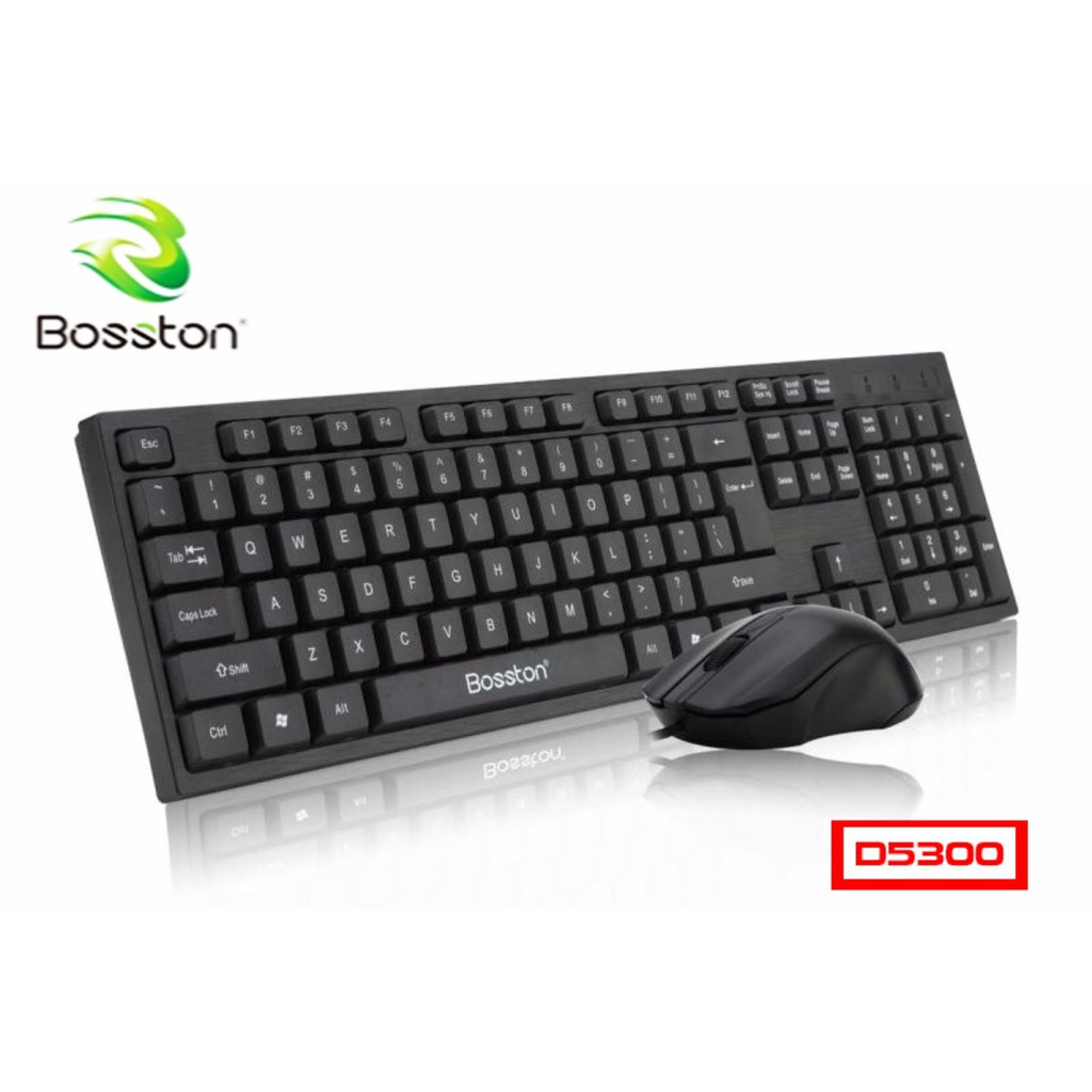 Bộ bàn phím và chuột văn phòng Bosston D5300 có dây (Đen)