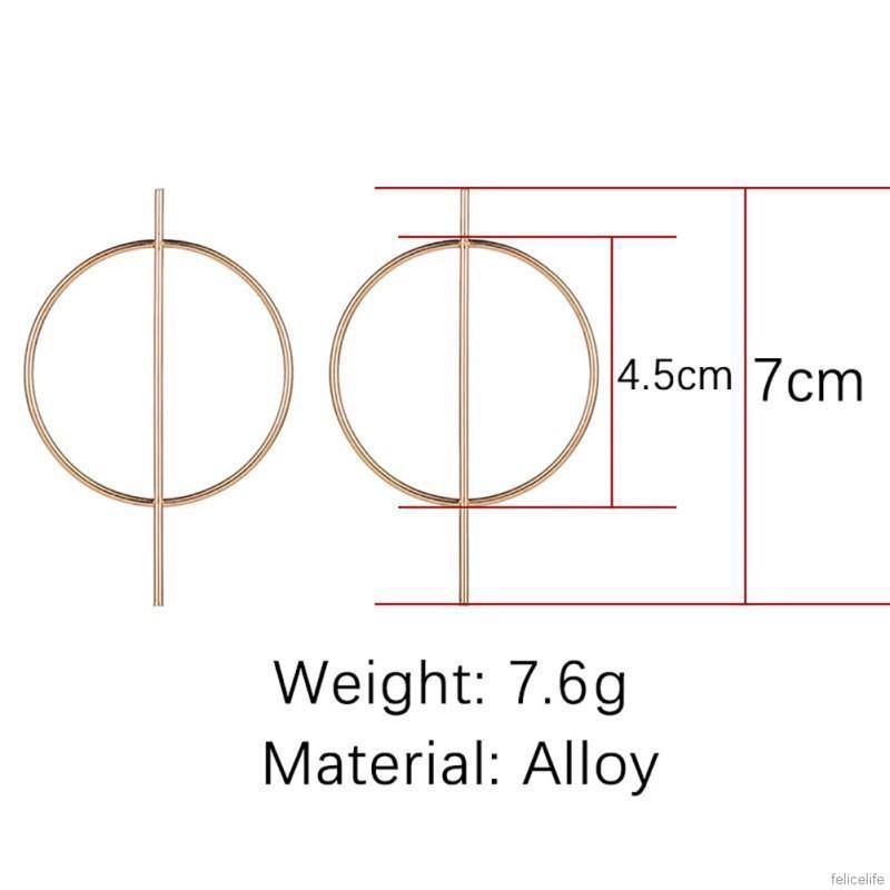 Khuyên tai nữ tròn lớn thiết kế đơn giản