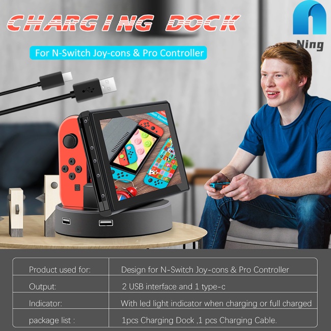 Bộ Đế Sạc Đa Năng Chuyên Dụng Cho Tay Cầm Chơi Game Nintendo Switch Joy-con