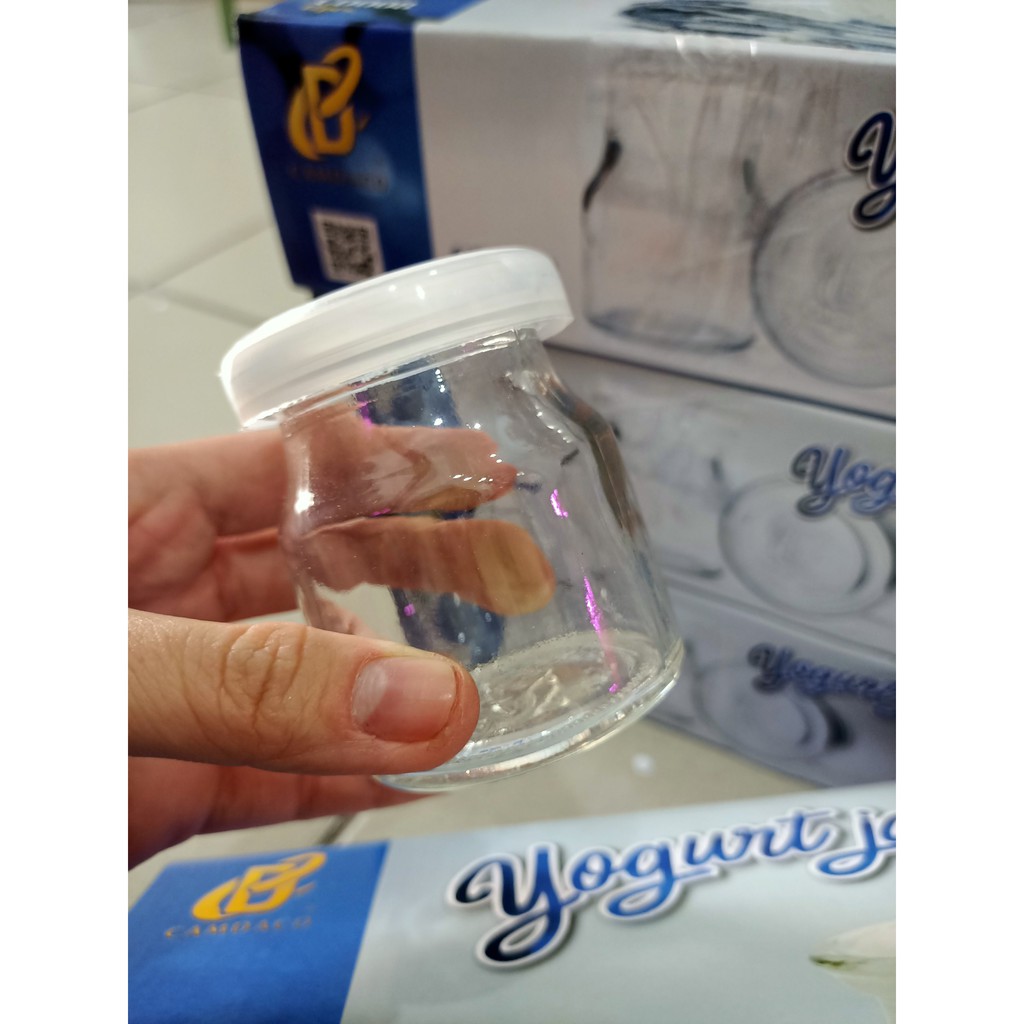Hủ Yaourt  thủy tinh của thương hiệu Cẩm Đạt, dung tích 100ml/hủ,hộp 12 cái | BigBuy360 - bigbuy360.vn