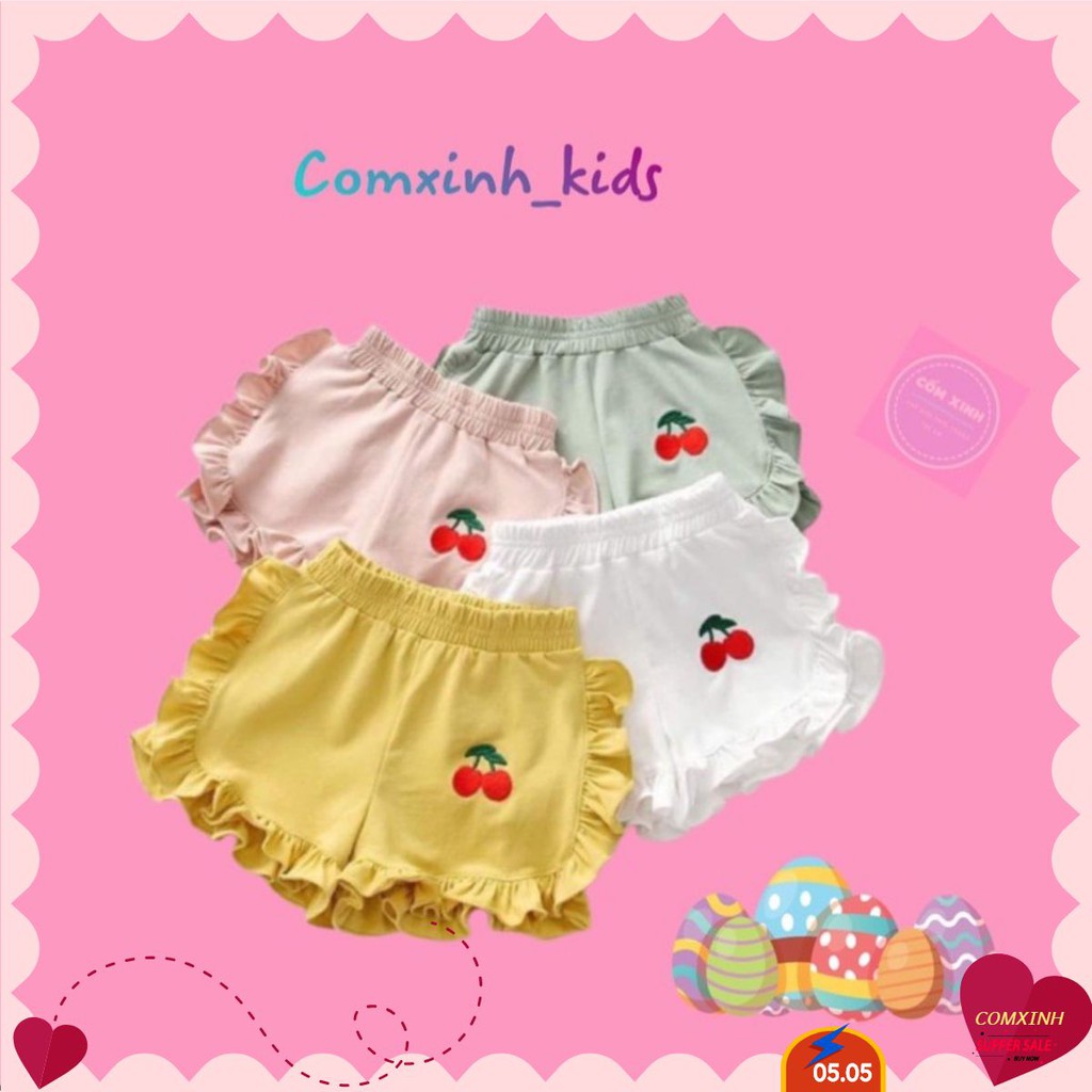 ❤️[Kèm Quà Tặng]❤️ |Set Combo 4 |❤Quần đùi cho bé gái Chất cotton chery xinh