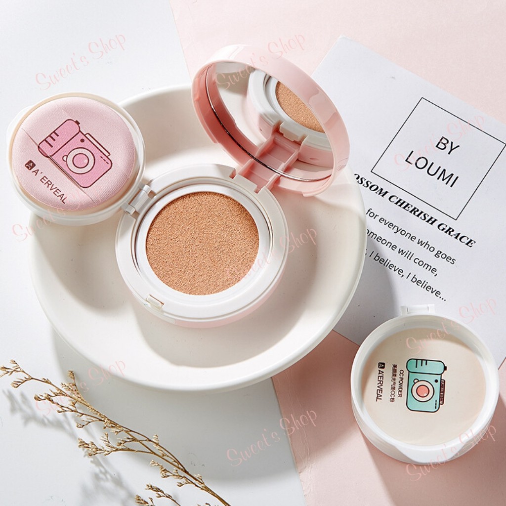 Set Phấn Nước Nền💖FREESHIP💖Set Phấn Nước Nền A'ERVEAL Máy Ảnh CC Powder [Tặng Kèm Lõi Thay Dễ Thương] | WebRaoVat - webraovat.net.vn