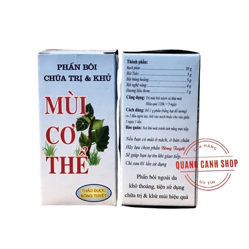 Phấn Khử mùi cơ thể - khử mùi hôi nách, hôi chân hiệu quả trong 120h