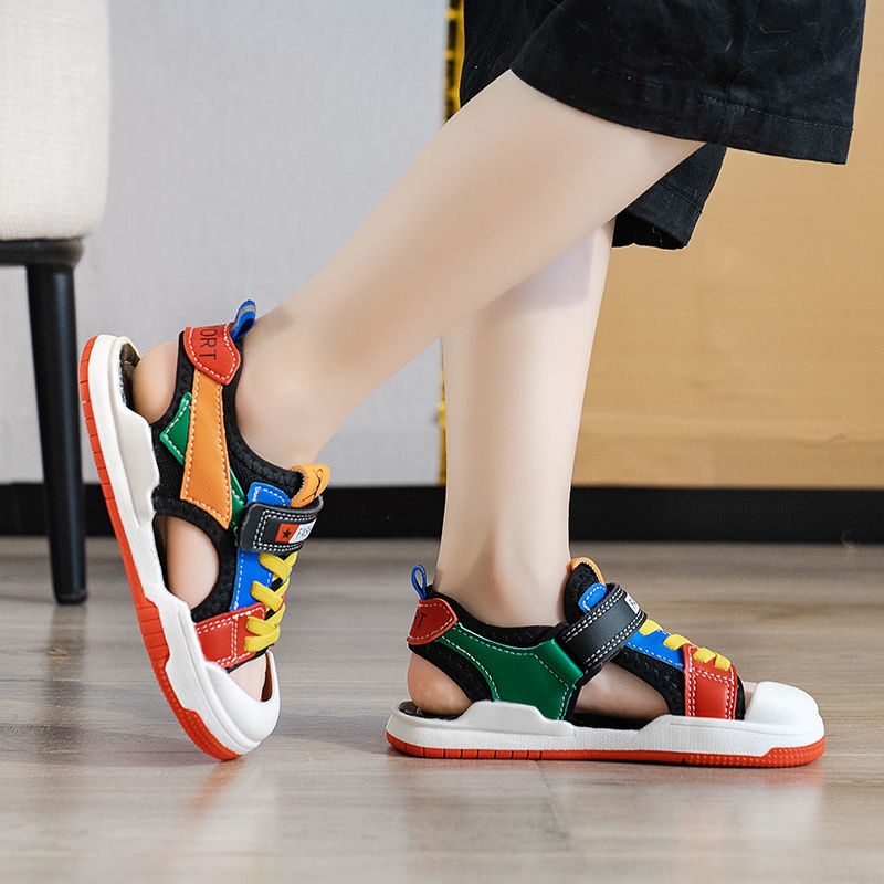 Giày Sandal Hở Ngón Đế Mềm Chống Trượt Phong Cách Thời Trang Mùa Hè 2022 Dành Cho Bé Trai Đi Biển