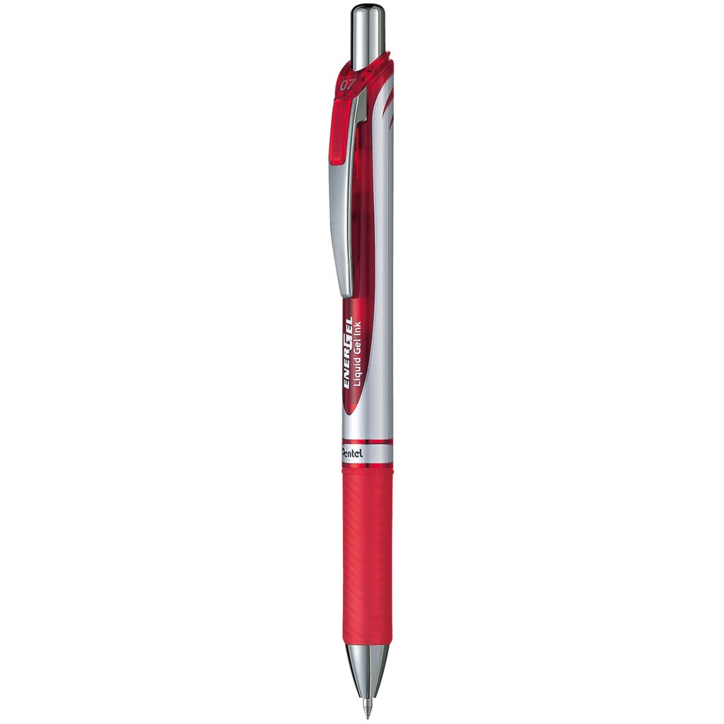 Bút Pentel energel dạng bấm, viết mực nước các màu xanh/ đỏ/ đen, nét bút 0.5/ 0.7/ 1.0 mm