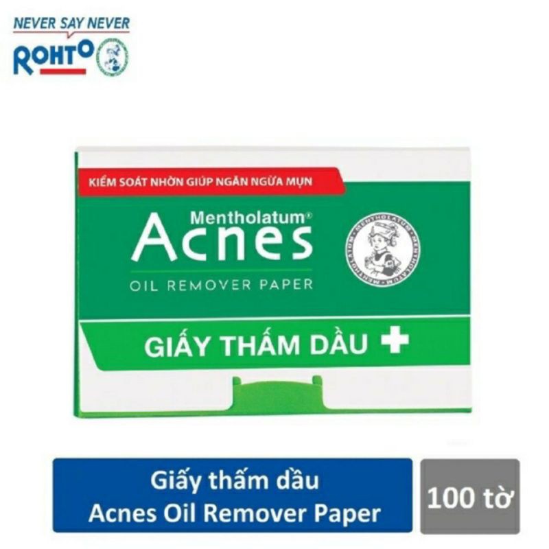 ( 100 tờ ) Giấy thấm dầu ACNES 100 tờ ROHTO cao cấp Gia Phú