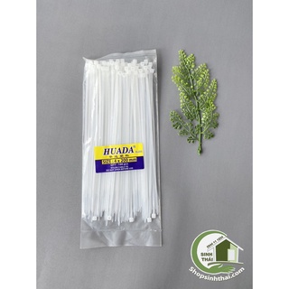 Dây rút nhựa, dây thít màu trắng cột dây điện, cột lan, bịch 100 cái dây gút dài 20cm