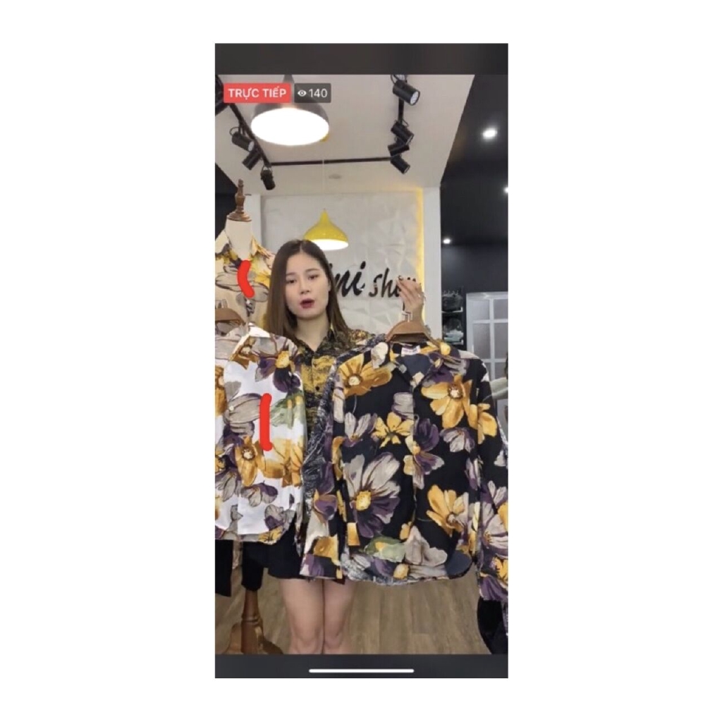 Áo sơ mi hoa 3D xinh xắn hàng đẹp nhiều màu