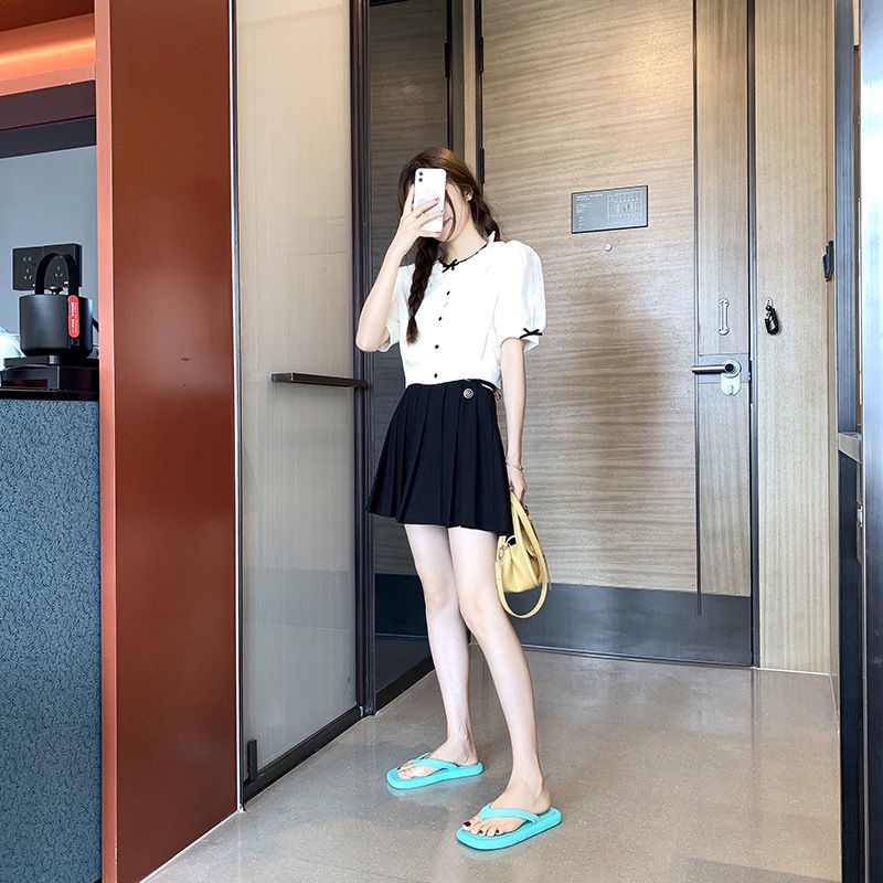 Dép sandal đế bằng thiết kế đơn giản phong cách Hàn Quốc hợp thời trang