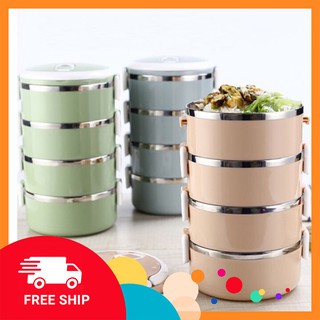Cặp lồng cơm Lúa mạch 3 tầng và 4 tầng