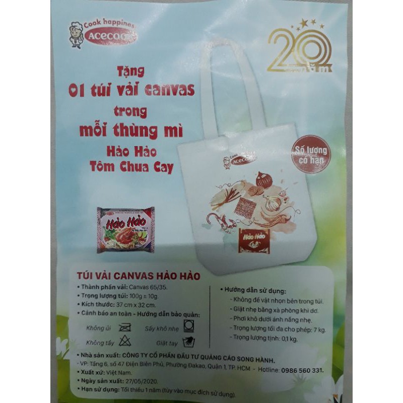 Túi vải Canvas thân thiện với môi trường