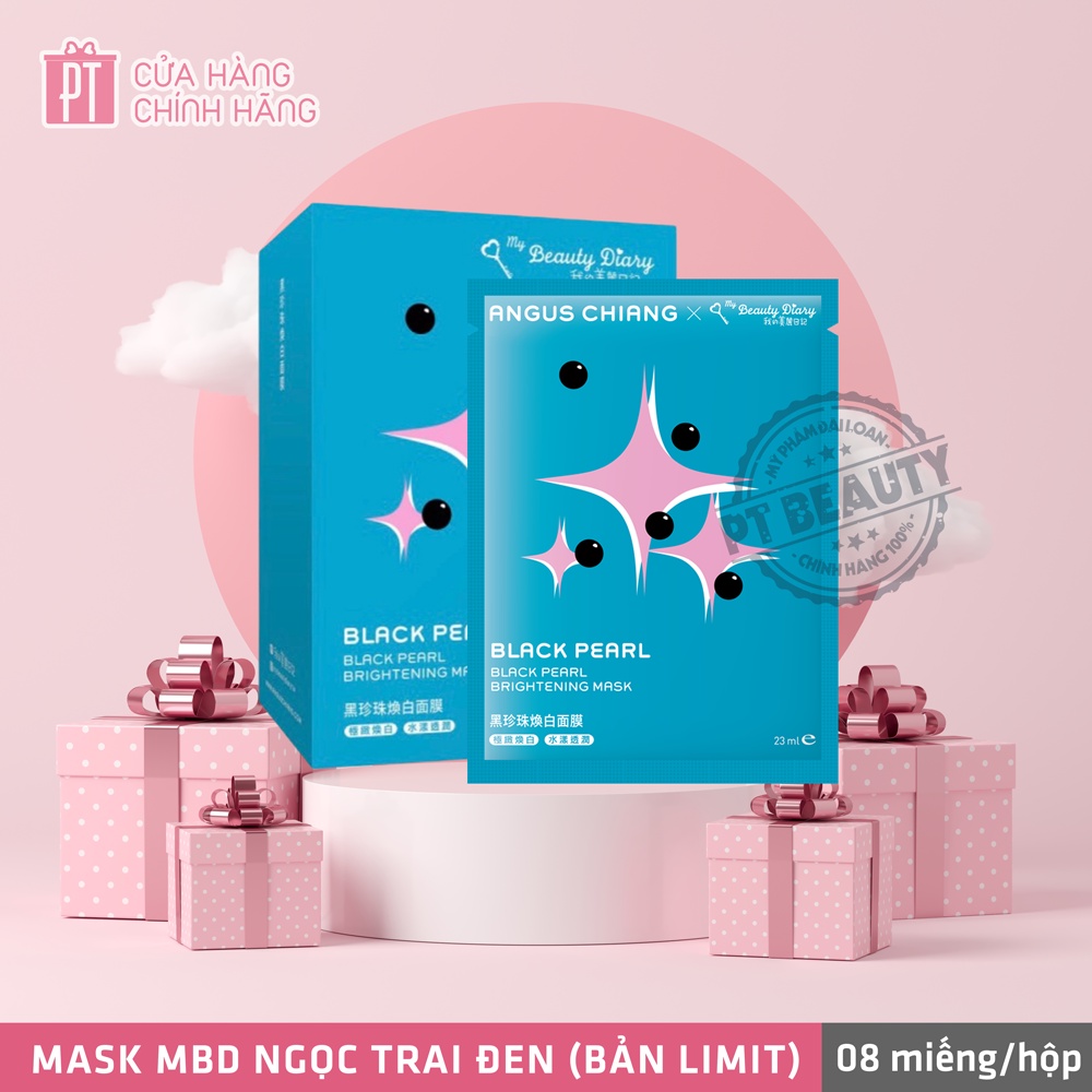 Mẫu Limit Mặt Nạ My Beauty Diary Trai Đen Trắng Da Hộp 8 Miếng