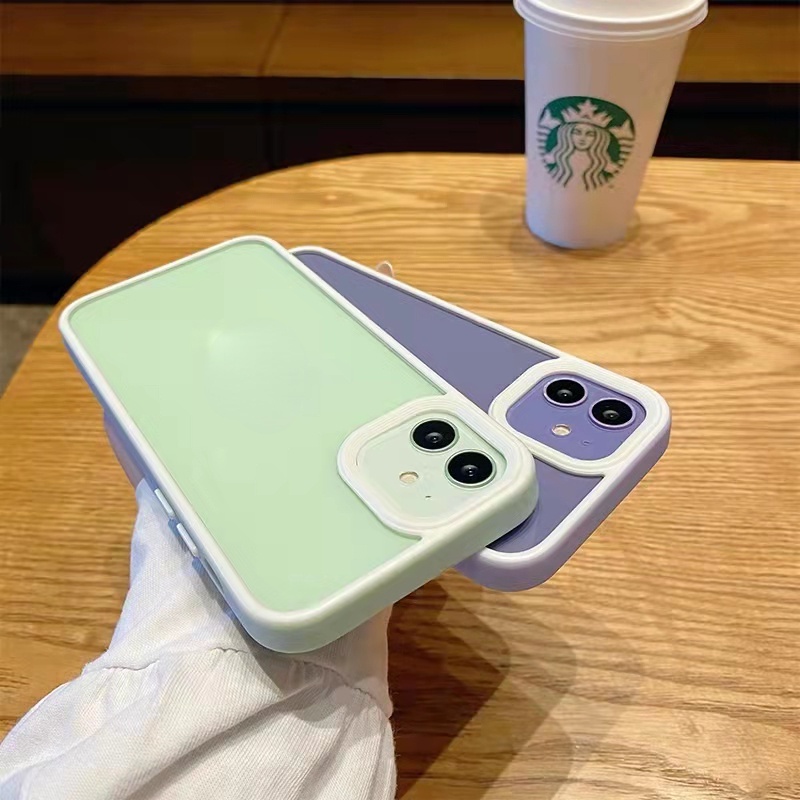 Ốp điện thoại cứng trong suốt chống sốc và rơi cho compatible for iPhone14  13 Pro Max 12 11 Pro Max XR XS Max