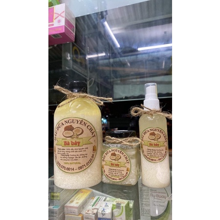 Dầu Dừa Nguyên Chất chống rạn da, dưỡng tóc, dưỡng mi, nấu ăn,masage,…( Hoàn tiền 100% nếu không nguyên chất)