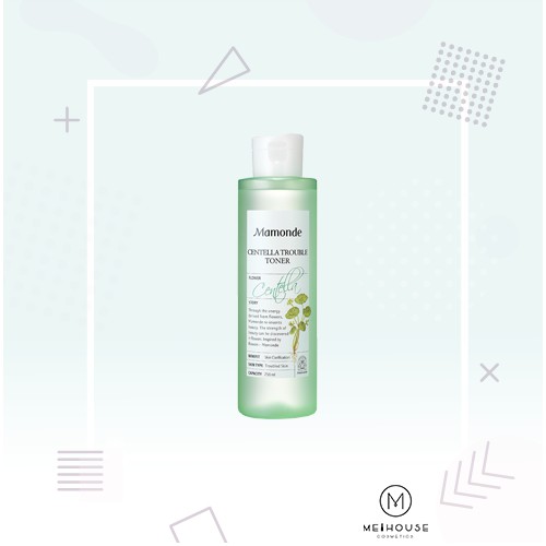 NƯỚC HOA HỒNG RAU MÁ MAMONDE CENTELLA TROUBLE TONER