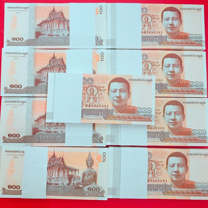 [COMBO 100 TỜ] Tiền Hình Phật May Mắn - 100 Riel Campuchia