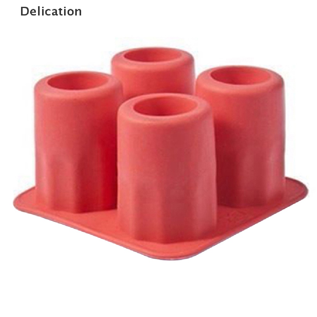 Khuôn silicone làm đá viên hình ly nước 4 ngăn tiện lợi cho gia đình