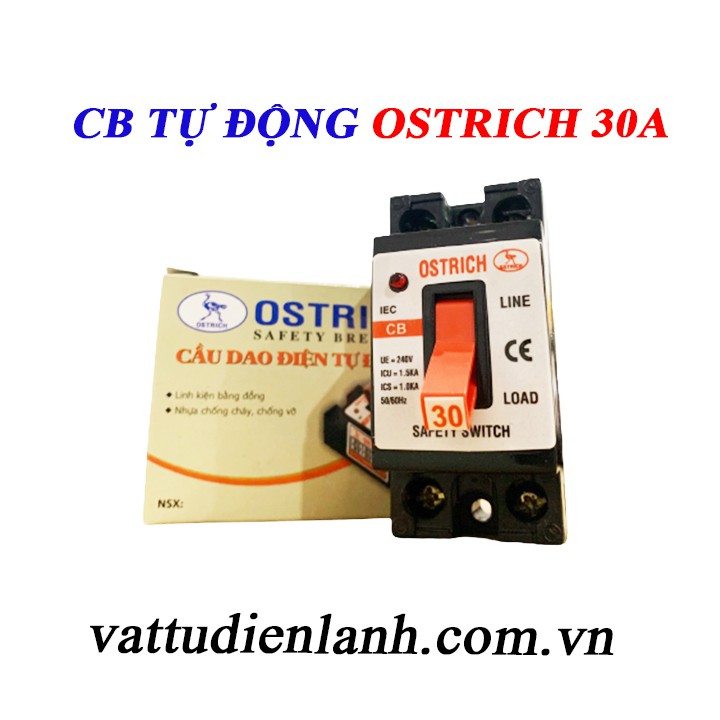 Aptomat 30A 20A 15A - CB chống dòng dò - CB OSTRICK