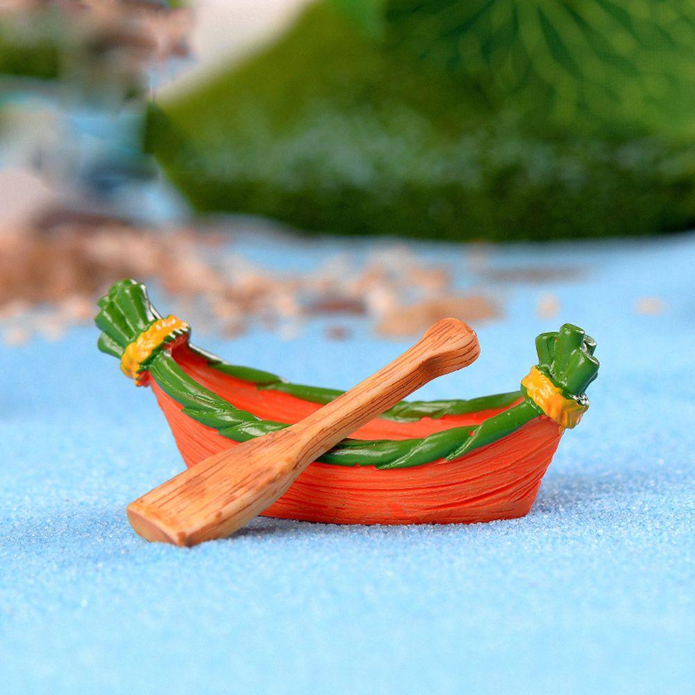 DORAW 1 Bộ Đồ trang trí Thuyền Bằng Nhựa Resin Thủ Công Trang Trí Nhà Búp Bê