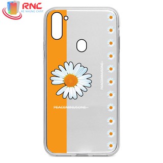 Ốp lưng Samsung A11/M11 Hoa cúc peaceminusone dẻo trong Silicone in hình(sản phẩm có 6 mẫu)