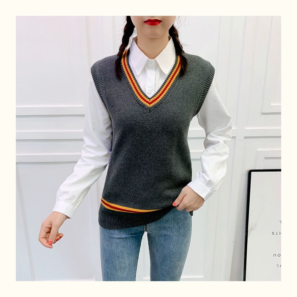 Áo sweater không tay phong cách Harry Potter thời trang