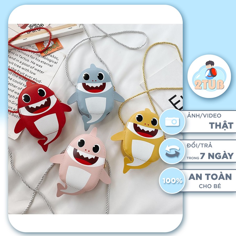 Túi đeo chéo bé trai bé gái BABY SHARK dễ thương 2TUB M02