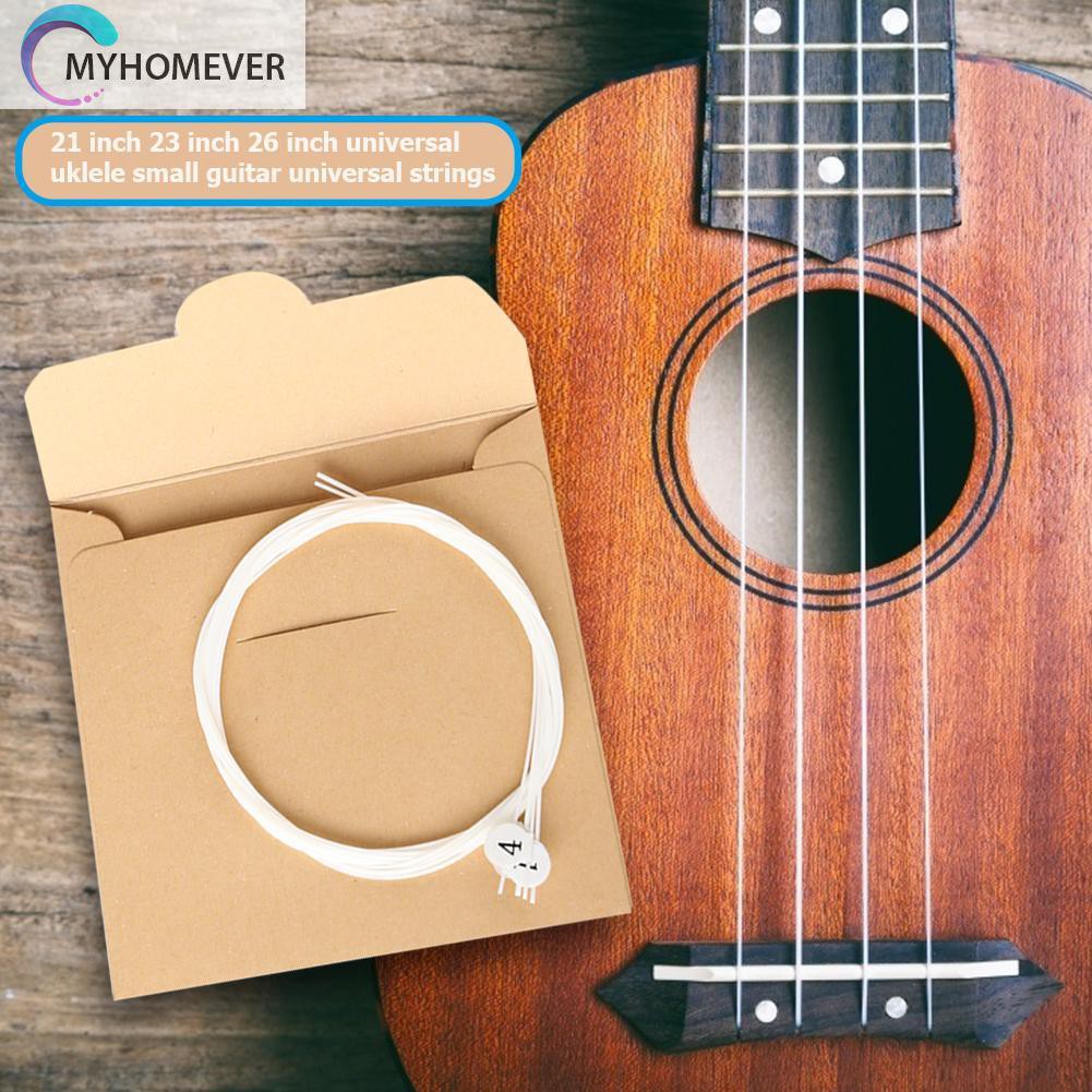 Set 4 Dây Đàn Ukulele 53.34 58.42 66.04 cm Màu Trắng