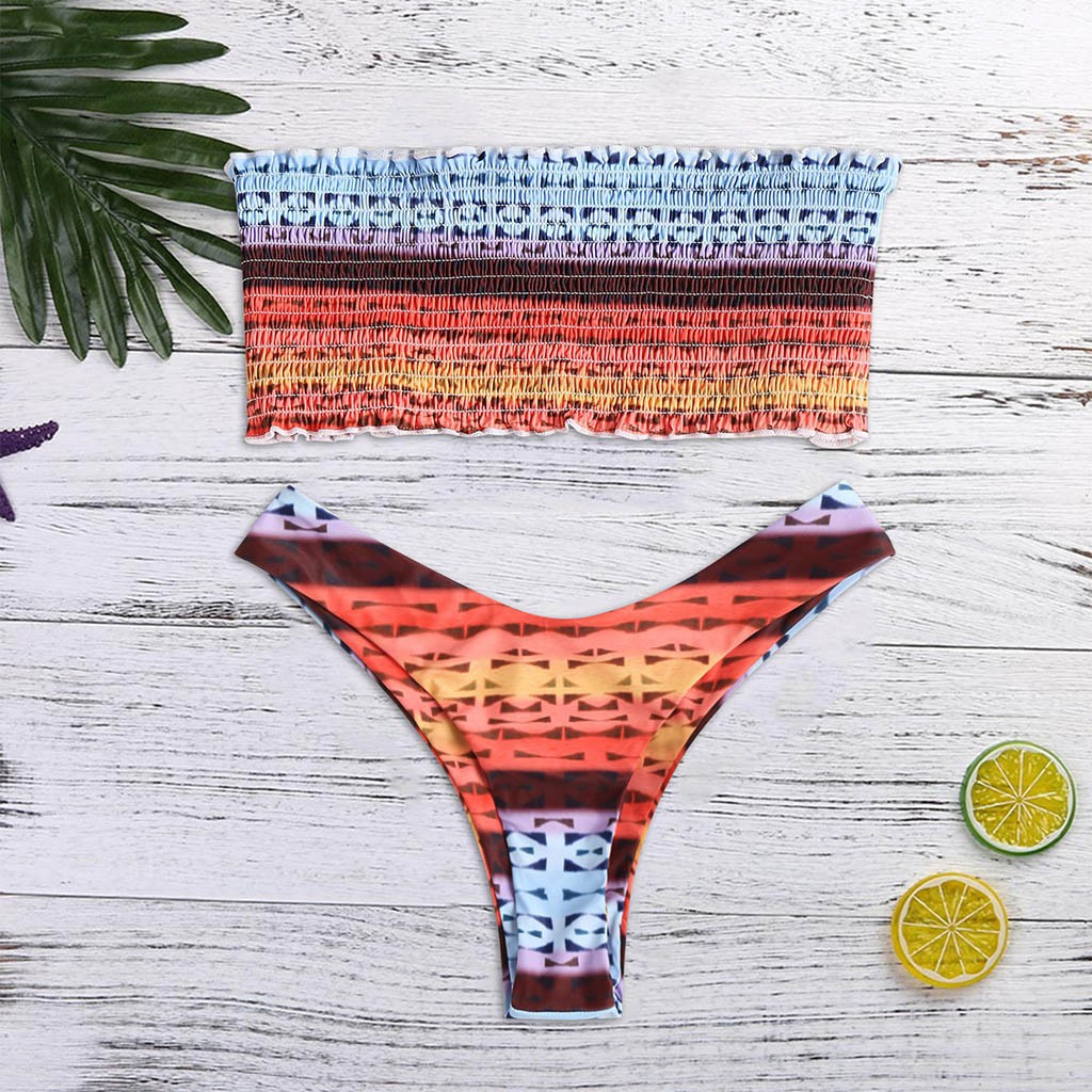 Bikini Cột Dây Hoạ Tiết In Cho Phái Nữ