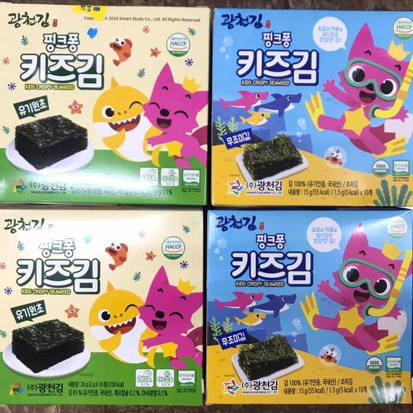 RONG BIỂN HỮU CƠ ĂN LIỀN PINK FONG TÁCH MUỐI , ÍT DẦU